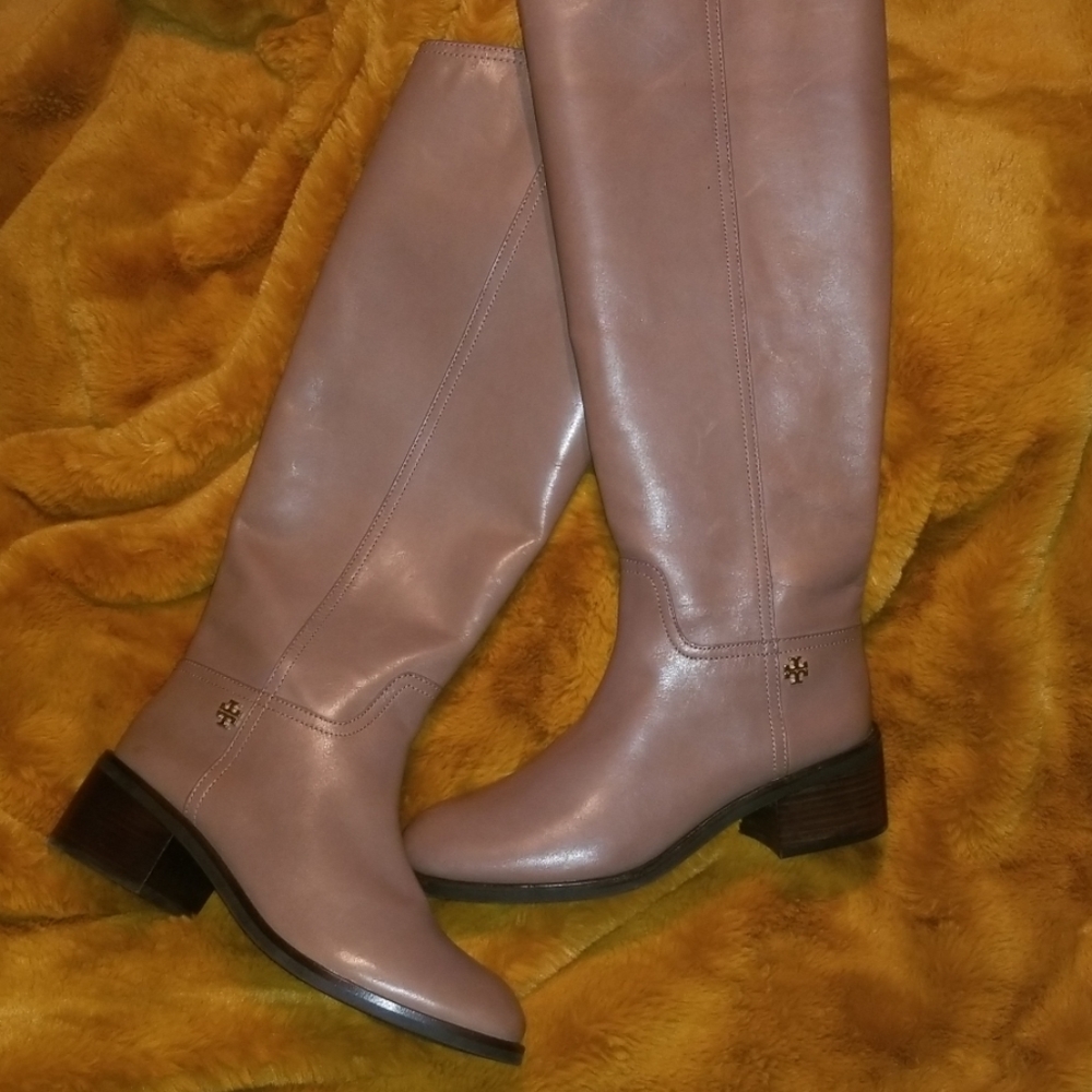 Tory Burch Taupe Fulton Boots